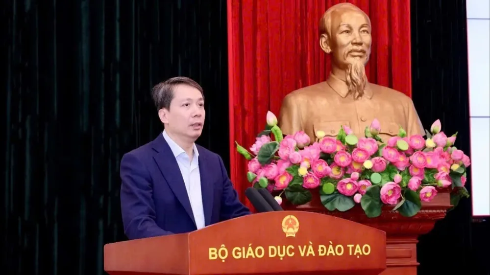 Tân Thứ trưởng Bộ GD-ĐT Phạm Quang Hưng. Ảnh: BỘ GD-ĐT