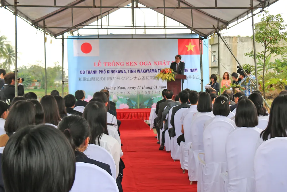 Lễ trồng hoa sen Oga tại Quảng Nam ảnh 1