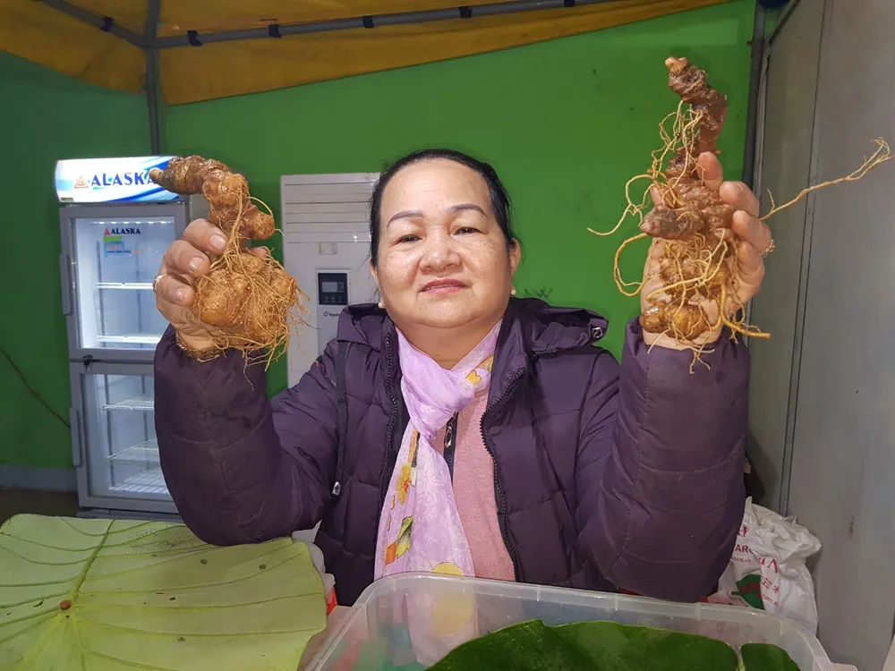 Rộn ràng phiên chợ sâm Ngọc Linh ảnh 4