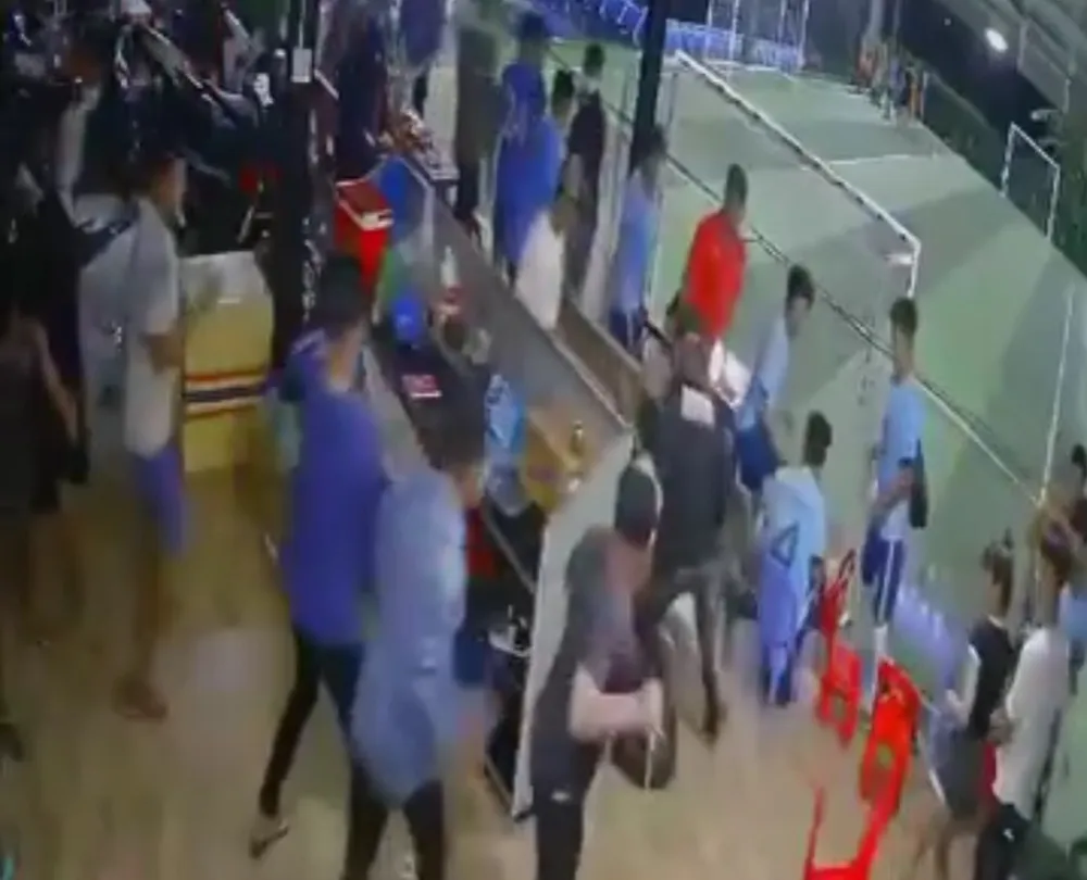 Hiện trường vụ việc. Ảnh cắt từ clip Hiện trường vụ việc. Ảnh cắt từ clip