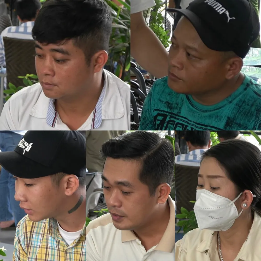 Nhóm 5 người khi bị bắt. Ảnh: Công an cung cấp