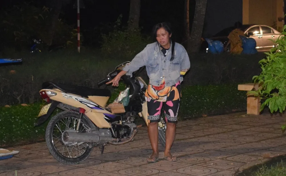 Trần Thị Bích Liên tại hiện trường Trần Thị Bích Liên tại hiện trường