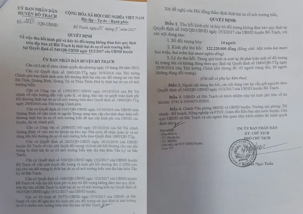 Quảng Bình: 512 trường hợp kê khống thiệt hại môi trường biển gần 9 tỷ đồng ở một xã  ảnh 1