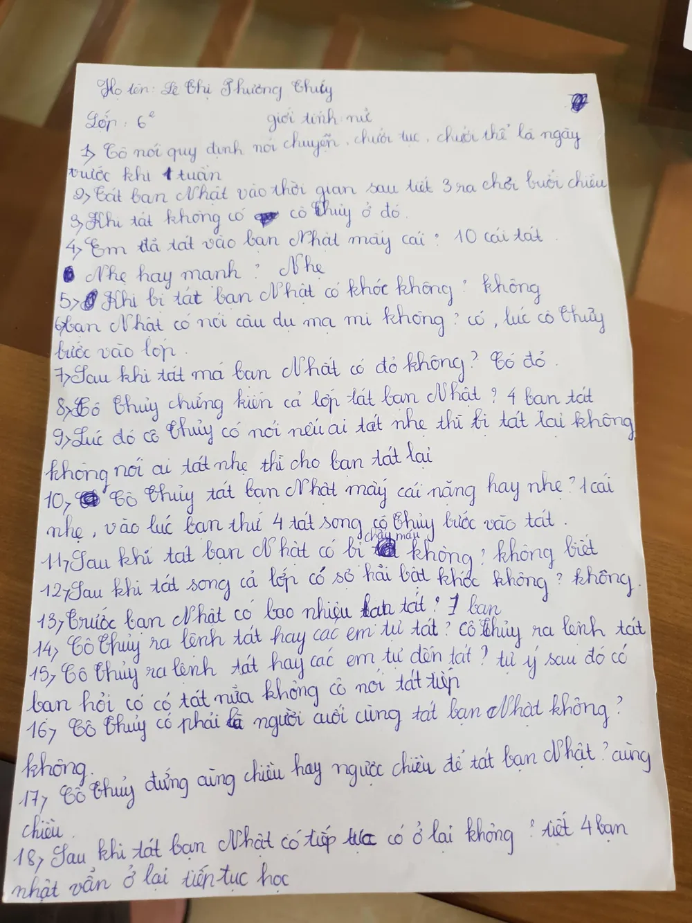 Vụ 231 cái tát: Nhà trường buộc học sinh viết lời khai  ảnh 1