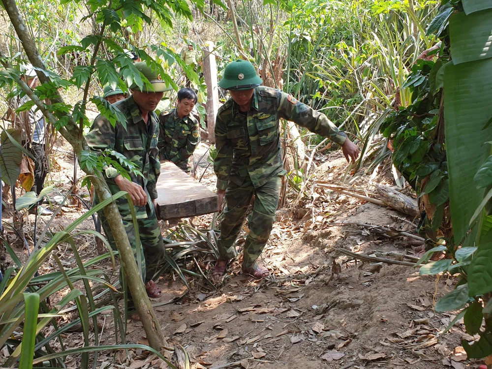 Phát hiện 3 hầm gỗ mun ở bản Cu Tồn ảnh 1