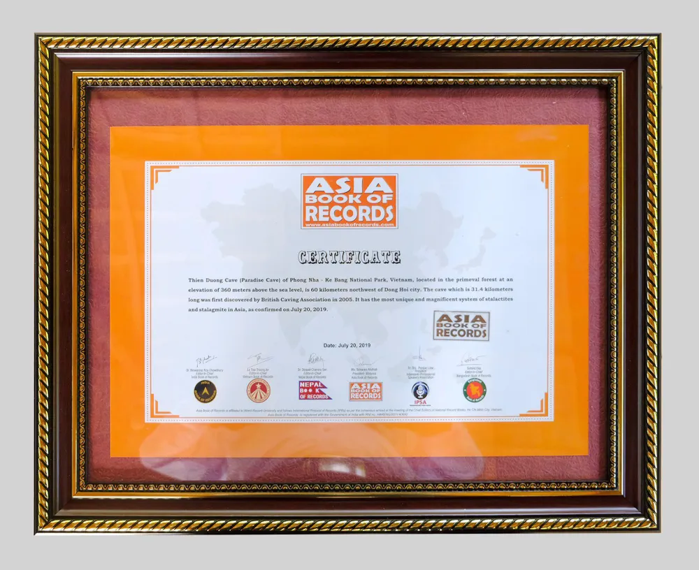 Động Thiên đường trở thành hang động tráng lệ nhất châu Á ảnh 1