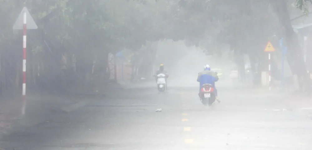 Quảng Bình mưa trắng trời, Huế cây cối ngã đổ ảnh 13