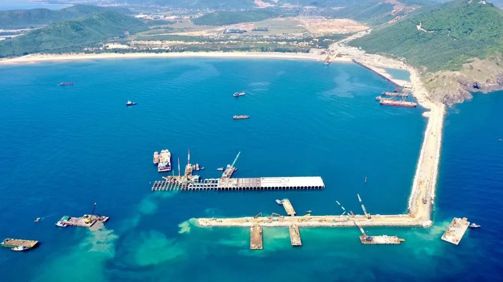 Khu vực nạo vét gần 3 triệu mét khối vật chất vịnh Mũi Độc, xã Quảng Đông, huyện Quảng Trạch