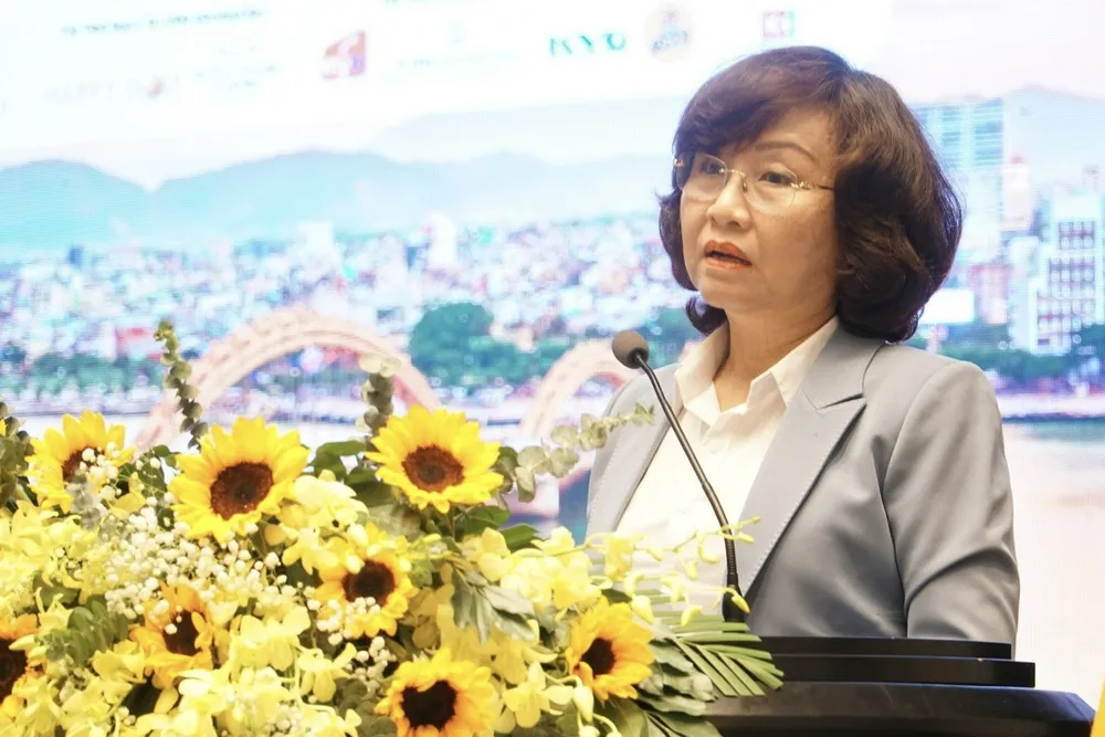 Phó Chủ tịch UBND TP Đà Nẵng Ngô Thị Kim Yến phát biểu tại hội thảo. Ảnh: PHẠM NGA