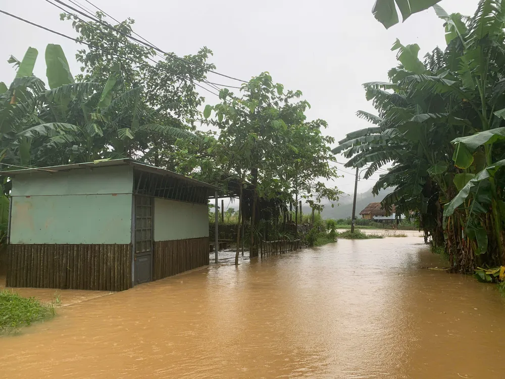 Nhiều khu vực miền núi Đà Nẵng ngập úng do mưa lớn kéo dài