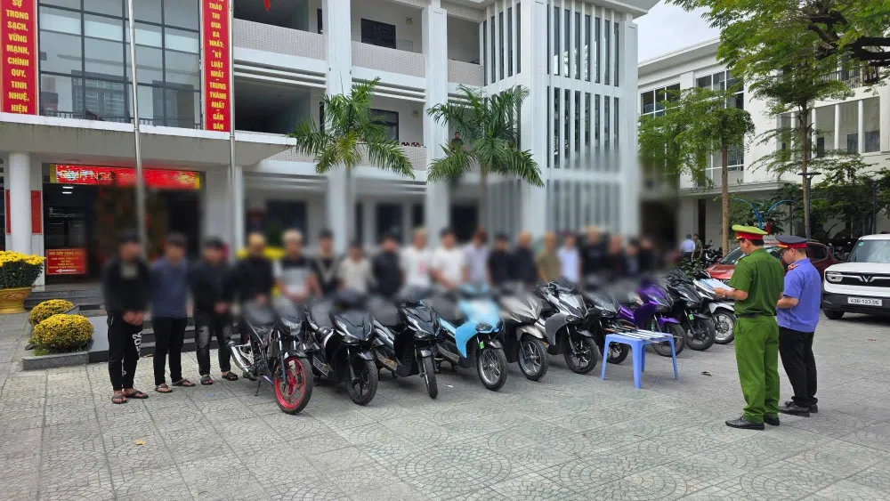 Các đối tượng tại cơ quan điều tra. Ảnh: CACC