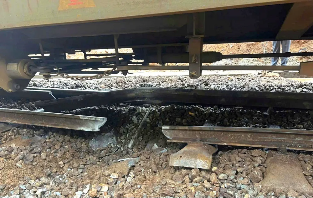 Hiện trường đường ray bị gãy