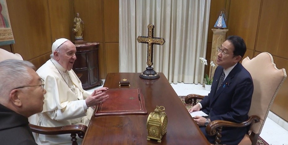 日本首相與羅馬教皇商定為“無核武世界”合作