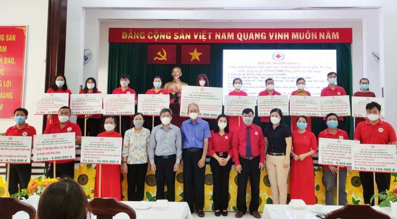 第五郡紅十字會與各基層單位登記人道工程。