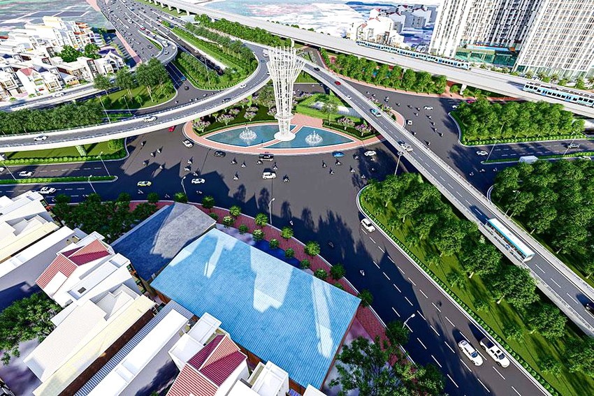 守德市安富交通樞紐配景圖。
