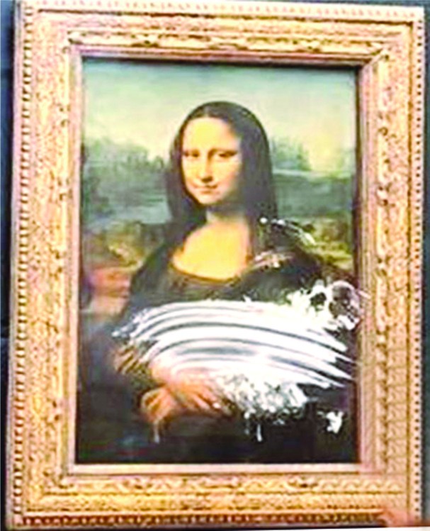 名畫《蒙娜麗莎》遭遊客扔蛋糕