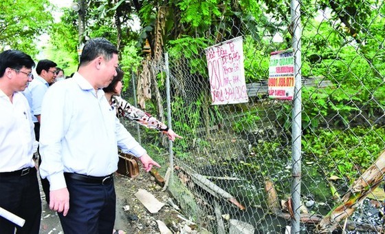 市領導檢查平新郡轄區的防範登革熱病工作。