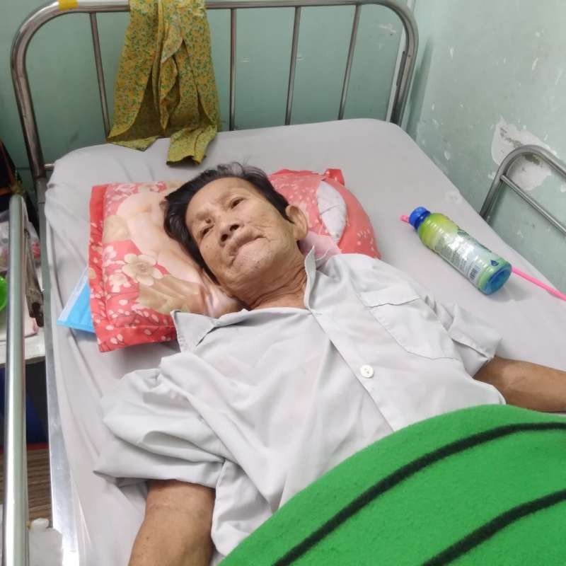 劉儀妹阿姨正在醫院接受治療。