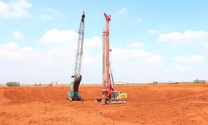 隆城機場施工場地。