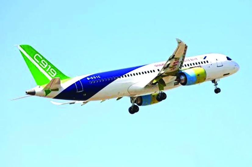 C919大型客機。（圖：互聯網）