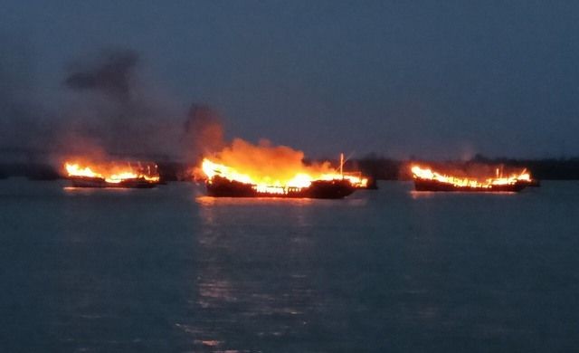 會安大門碼頭發生火警