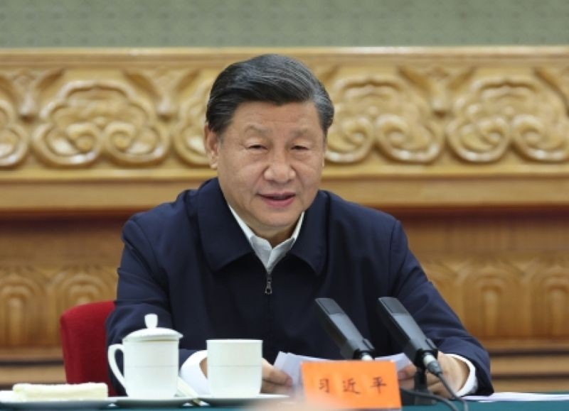 中央委員會總書記習近平代表中央政治局向全會作工作報告。（圖：新華社）