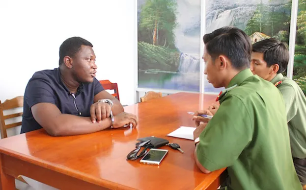 Martial tại cơ quan điều tra. Ảnh: NGUYỄN VĂN