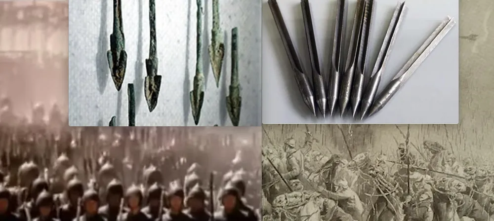 Mũi tên rơi được dùng trong Thế chiến thứ I - cũng chung nguyên lý của "nỏ thần" An Dương Vương từ hàng nghìn năm trước đó