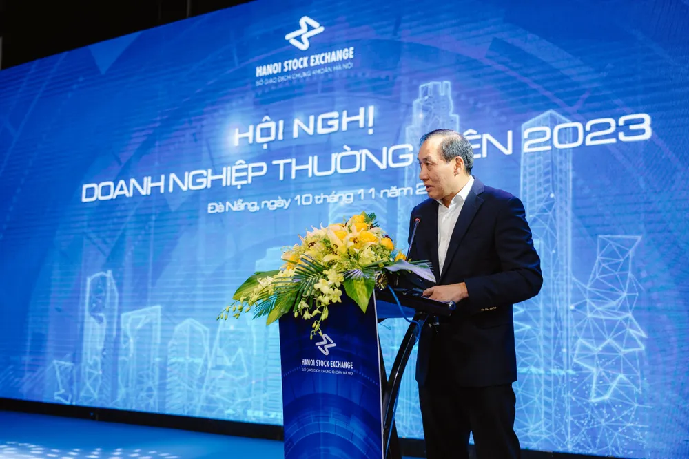 Phó Chủ tịch UBCK Phạm Hồng Sơn phát biểu tại hội nghị Doanh nghiệp thường niên 2023