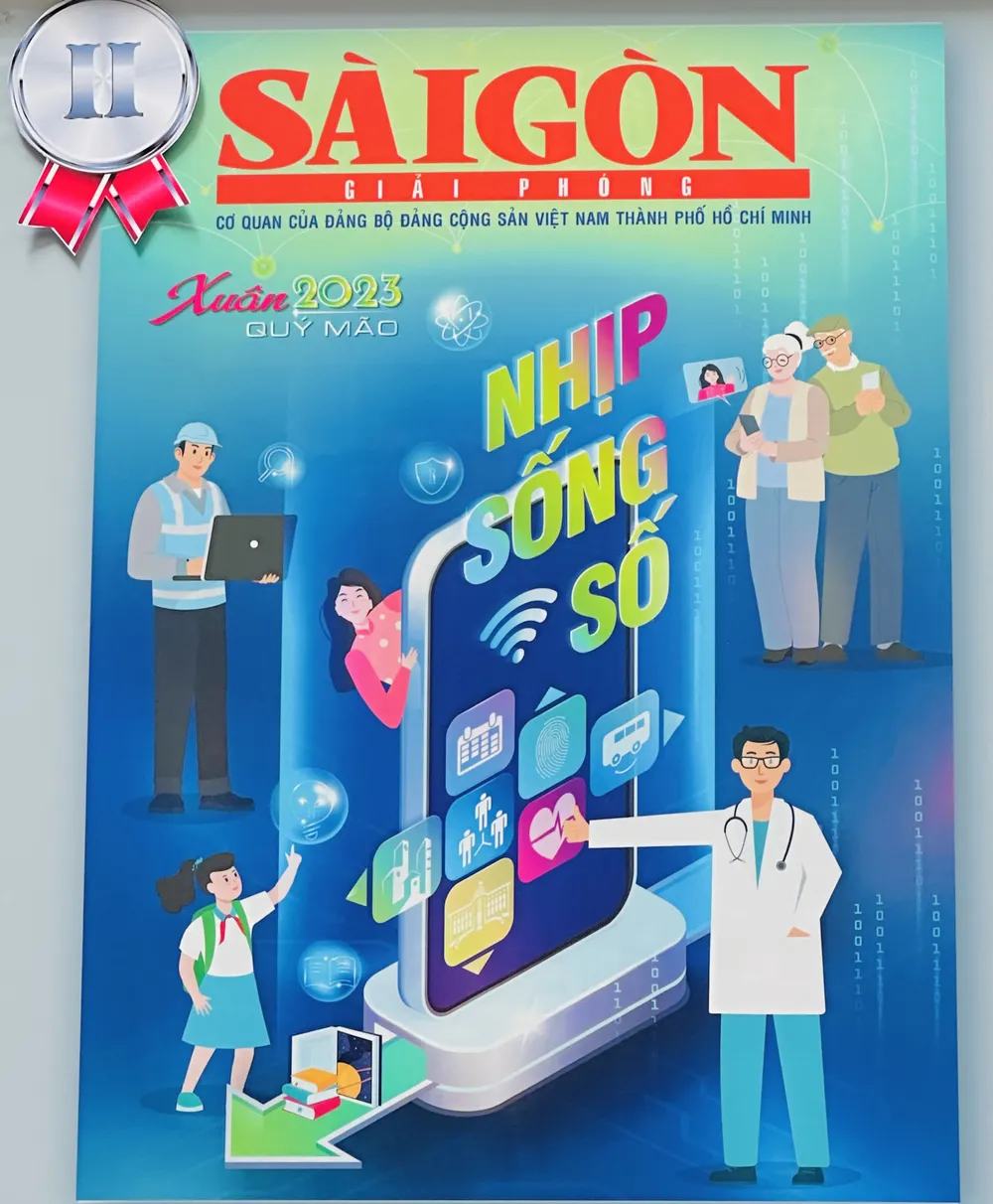 Bìa báo Xuân Quý Mão 2023 của Báo Sài Gòn Giải Phóng