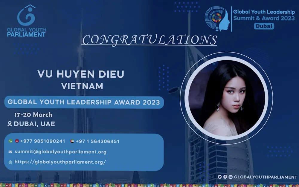 Hình ảnh chính thức của Bella Vũ sẽ tham dự hội nghị