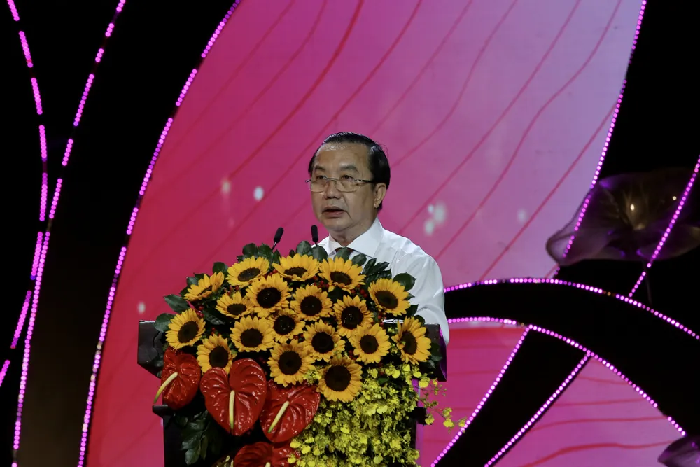 Đồng chí Trần Thế Thuận, Thành ủy viên, Giám đốc Sở VH-TT TPHCM, phát biểu tại hội nghị. Ảnh: DŨNG PHƯƠNG