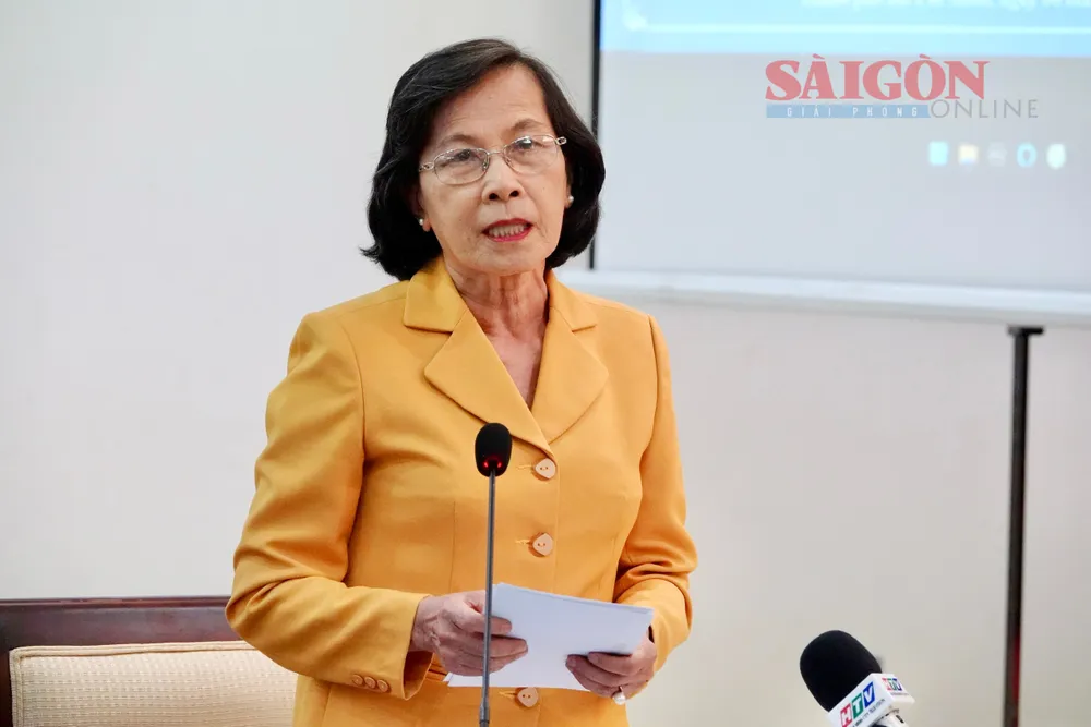 Đồng chí Phạm Phương Thảo, nguyên Phó Bí thư Thành ủy, nguyên Chủ tịch HĐND TPHCM, phát biểu tại hội thảo. Ảnh: DŨNG PHƯƠNG Đồng chí Phạm Phương Thảo, nguyên Phó Bí thư Thành ủy, nguyên Chủ tịch HĐND TPHCM, phát biểu tại hội thảo. Ảnh: DŨNG PHƯƠNG