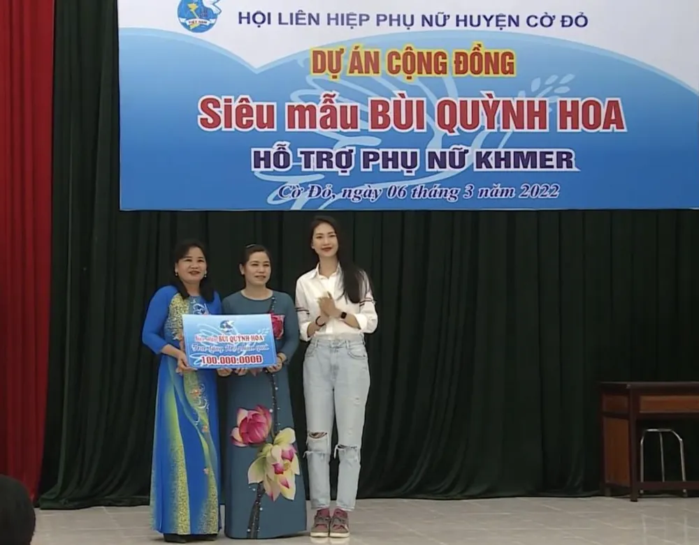 Hoa hậu Bùi Quỳnh Hoa hỗ trợ phụ nữ vùng xa thông qua dự án “W PROJECT” Hoa hậu Bùi Quỳnh Hoa hỗ trợ phụ nữ vùng xa thông qua dự án “W PROJECT”