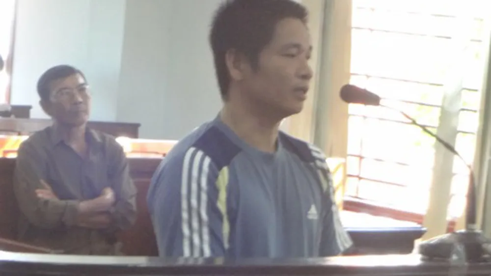 Bị cáo Đông tại phiên tòa