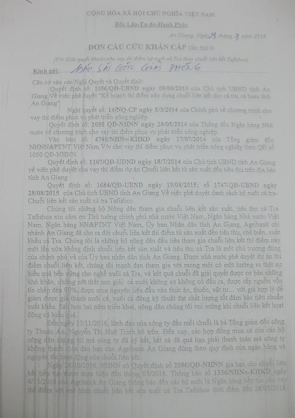 Vụ DN ôm tiền bỏ trốn, ngân hàng siết nợ trong liên kết nuôi cá tra: Nông dân cầu cứu đoàn ĐBQH ảnh 2