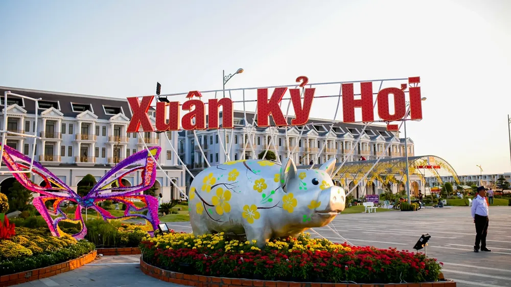 Chiêm ngưỡng đường hoa xuân hàng chục tỷ đồng ở phố biển Rạch Giá ảnh 3