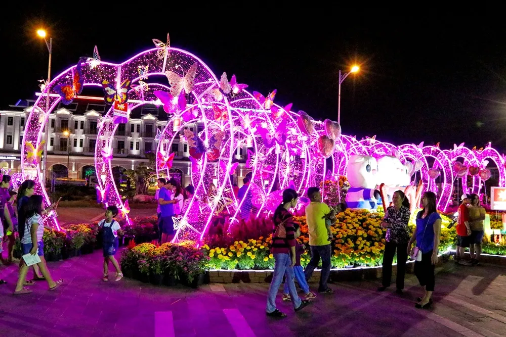 Chiêm ngưỡng đường hoa xuân hàng chục tỷ đồng ở phố biển Rạch Giá ảnh 6