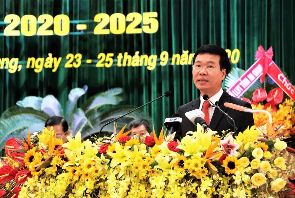 Trưởng Ban Tuyên giáo Trung ương Võ Văn Thưởng chỉ đạo Đại hội Đảng bộ tỉnh An Giang ảnh 3