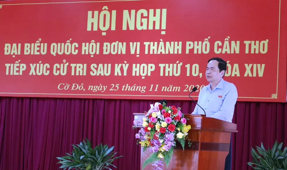 Đồng chí Trần Thanh Mẫn tiếp xúc cử tri TP Cần Thơ  ảnh 2