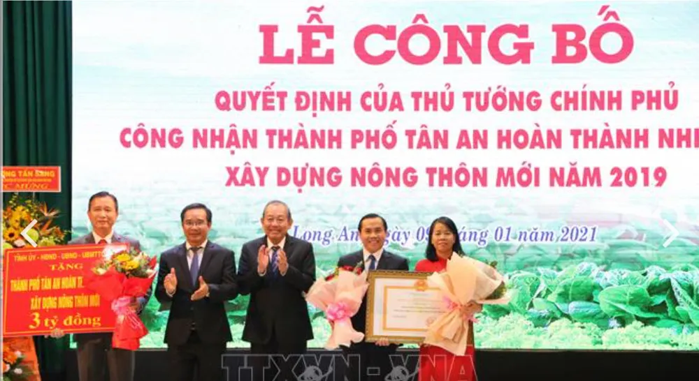 TP Tân An hoàn thành xây dựng nông thôn mới ảnh 1