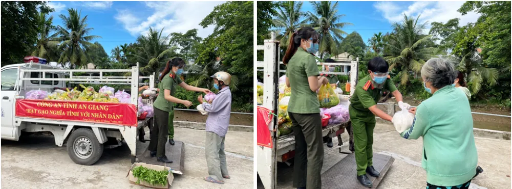Công an tỉnh An Giang tặng 110 tấn gạo cho người nghèo khó ảnh 3