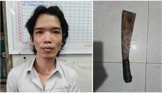 Đòi tiêm vaccine Pfizer không được, nam thanh niên vác dao chém công an ảnh 1