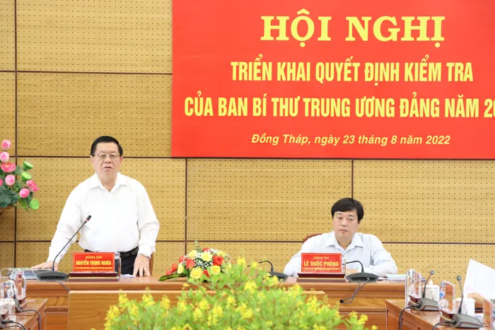 Đoàn Kiểm tra Trung ương kiểm tra công tác xây dựng Đảng tại Đồng Tháp ảnh 1