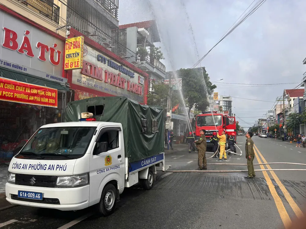 Thực tập phương án chữa cháy tại Tổ liên gia