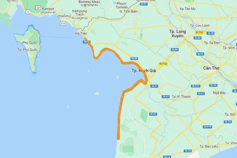 1.480 tỷ đồng xây dựng 40km đường bộ ven biển Hòn Đất - Kiên Lương ảnh 2