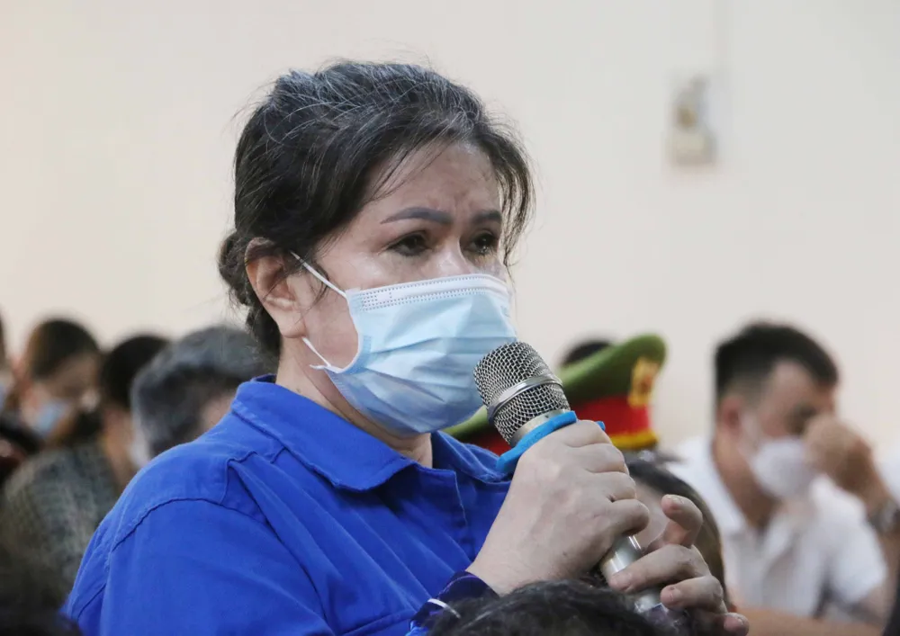 Bị cáo Nguyễn Thị Thủy Liên tại tòa. Ảnh: CTV