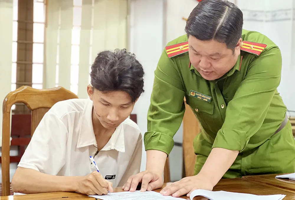 Võ Thanh Kiệt tại Cơ quan CSĐT. Ảnh: CTV