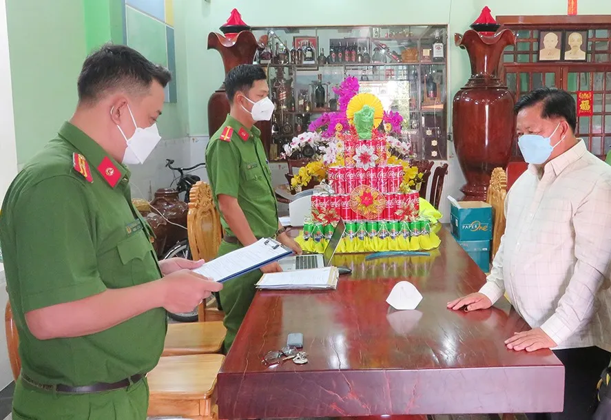 Bị can Quận thời điểm bị bắt tạm giam vào tháng 4-2022. Ảnh: CTV