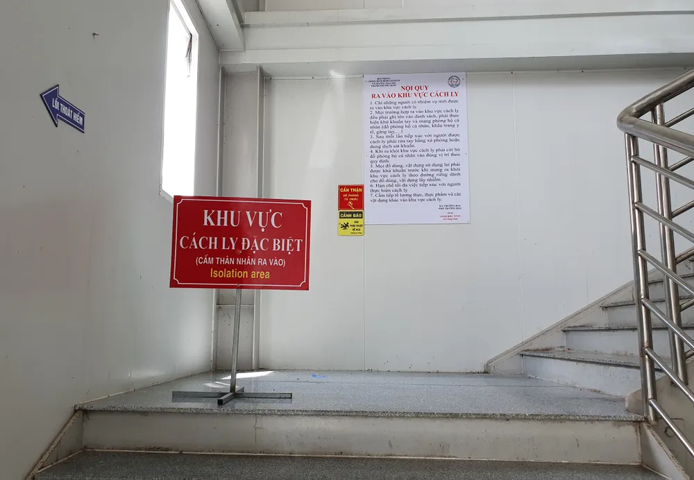 Khu vực cách ly bên trong Trung tâm Y tế TP Phú Quốc lúc xảy ra đại dịch. Ảnh: QUỐC BÌNH